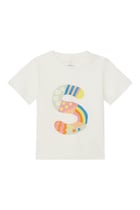 BG T-shirt SS w "S" Print:WHITE:9M